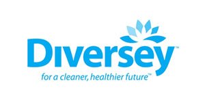 Diversey logo with tagline: for a cleaner, healthier future.