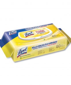 Yellow pack of lysol wipes.