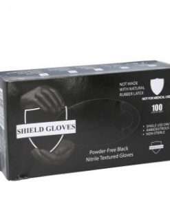 box of black nitrile gloves