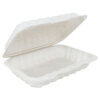 White hinged hoagie container 9 x 6