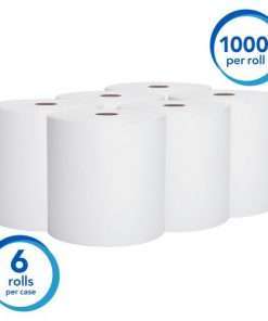 6 rolls of white paper towel