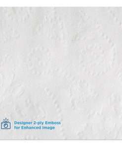 close up view of the toilet paper to see the texture