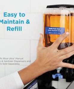 picture of the dispenser open showing how the soap goes in