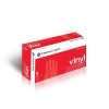 red and white box small vinyl gloves