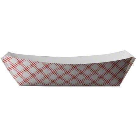 red and white checkered food tray