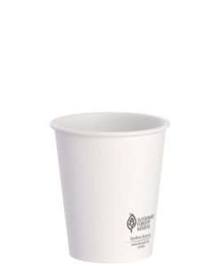 White cup for hot liquid