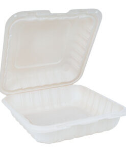 Almond hinged 1 compartment 9x9x3