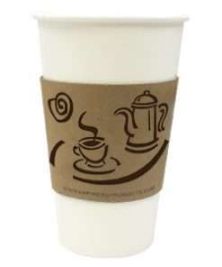 white cup with sleeve pattern