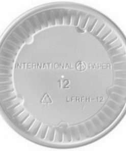 White plastic round lid for cup