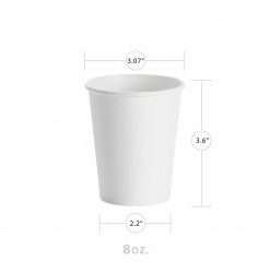 8 oz paper cup white used for hot drinks