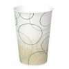 Tall cup for hot beverage with circle pattern