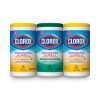 3 containers of clorox disinfecting wipes