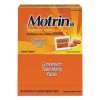 Orange box of Motrin single packs