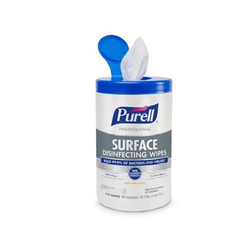 container of Purell surface wipes