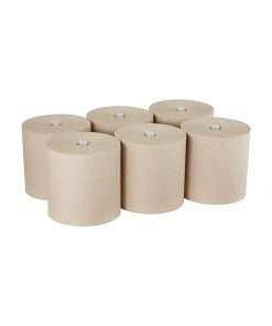 6 rolls of brown towels