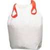 white draw string garbage bag
