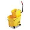 yellow mop bucket and wringer
