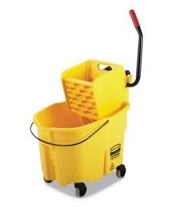 yellow mop bucket and wringer