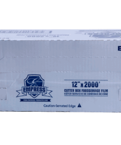economy size plastic wrap in a box with cutter on side