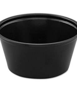black 2 ounce souffle cup