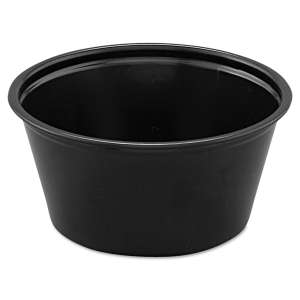 black 2 ounce souffle cup