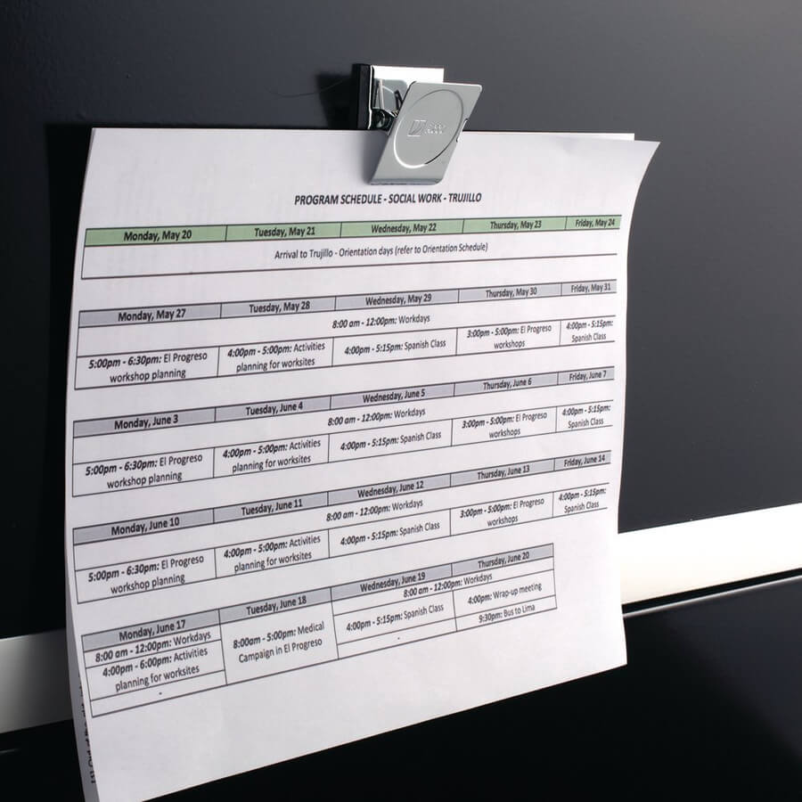 ACCO Square Magnetic Clip - Small - 1.5" Length - 0.88" Size Capacity - Magnetic, Rust Resistant - 1Each - Silver - Metal, Chrome - Image 3