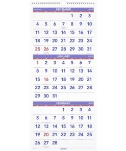 3 month wall calendar