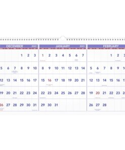 3 month wall calendar