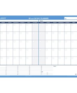 At-A-Glance 30/60-Day Erasable Horizontal Wall Planner