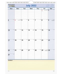 At-A-Glance QuickNotes Academic Monthly Wall Calendar