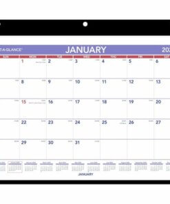 At-A-Glance Monthly Desk/Wall Calendar with Poly Holder