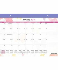 At-A-Glance Watercolors Monthly Desk Pad