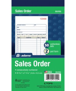 Adams Carbonless 2-part Numbered Sales Order Books