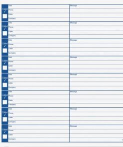 Adams Voice Mail Log Book