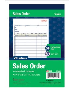 Adams Carbonless 3-part Sales Order Books