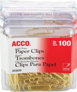 ACCO Gold Tone Paper Clips