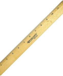Westcott Beveled Metal Edge Wood Rulers