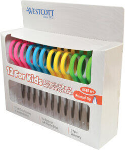 Westcott Teachers 5inch Kids Soft Handle Pointed Scissors