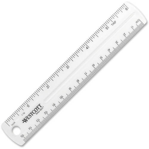 Westcott Clear Plastic Ruler