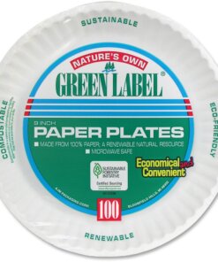 AJM Packaging Green Label Economy Paper Plates