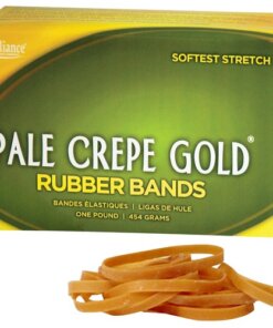 Alliance Rubber 20185 Pale Crepe Gold Rubber Bands - Size #18