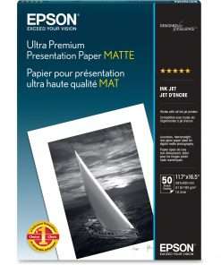 Epson Inkjet Photo Paper - White - 104 Brightness - 94% Opacity - A3 - 11 45/64" x 16 1/2" - Matte - 50 / Pack