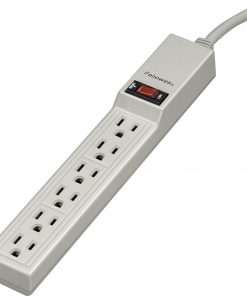 6 Outlet Power Strip - 3-prong - 6 x NEMA 5-15R - 4 ft Cord - 110 V AC Voltage - External - Platinum