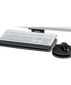 Standard Keyboard Tray - 4.5" Height x 30.5" Width x 20" Depth - Graphite, Black - Wood - 1