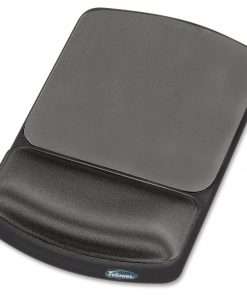 Fellowes Gel Wrist Rest and Mouse Pad - 0.94" x 6.25" x 10.13" Dimension - Platinum, Graphite - Gel - Wear Resistant, Tear Resistant, Skid Proof - 1 Pack