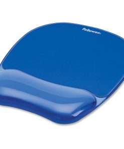 Fellowes Crystals&reg; Gel Mousepad/Wrist Rest - Blue - 0.75" x 7.88" x 9.19" Dimension - Blue - Gel, Rubber - Stain Resistant, Skid Proof - 1 Pack