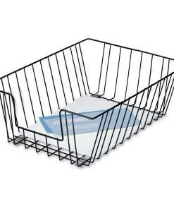 Fellowes Wire 5" Legal Tray - Compartment Size 8.50" x 14" x 5" - 5" Height x 12" Width x 16.5" Depth - Desktop - Stackable - Black - Steel - 1 Each
