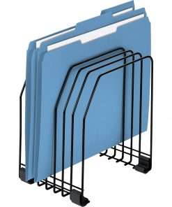 Fellowes Wire Organizer - 7 Compartment(s) - 8.3" Height x 7.4" Width x 5.9" Depth - Desktop - Black - Steel - 1 Each