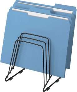 Fellowes Wire Step File&reg; II - 5 Compartment(s) - 8.3" Height x 7.3" Width x 6" Depth - Desktop - Black - Steel - 1 Each