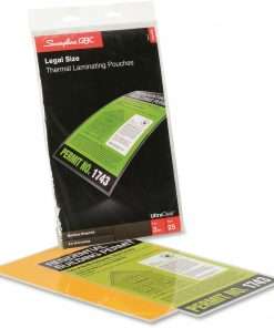 GBC UltraClear Thermal Laminating Pouches - Sheet Size Supported: Legal 8.50" Width x 14" Length - Laminating Pouch/Sheet Size: 9" Width x 14.50" Length x 3 mil Thickness - Glossy - for Document, Photo - Flexible, Wear Resistant, Tear Resistant - Clear - 25 / Pack